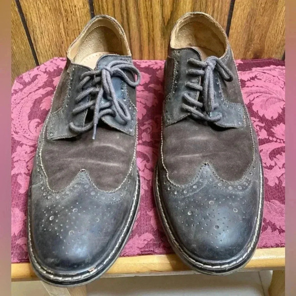 Men COLE HAAN Brown Leather Suede Lace Up Oxford Wingtip Shoes Sz 10.5 main image 5